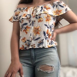 Forever 21 Floral Crop Top